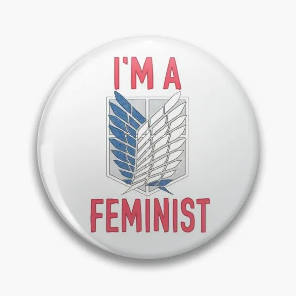 

I M A Feminist Red Pants Red Customizable Soft Button Pin Funny Creative Clothes Metal Jewelry Badge Cute Gift Hat Brooch
