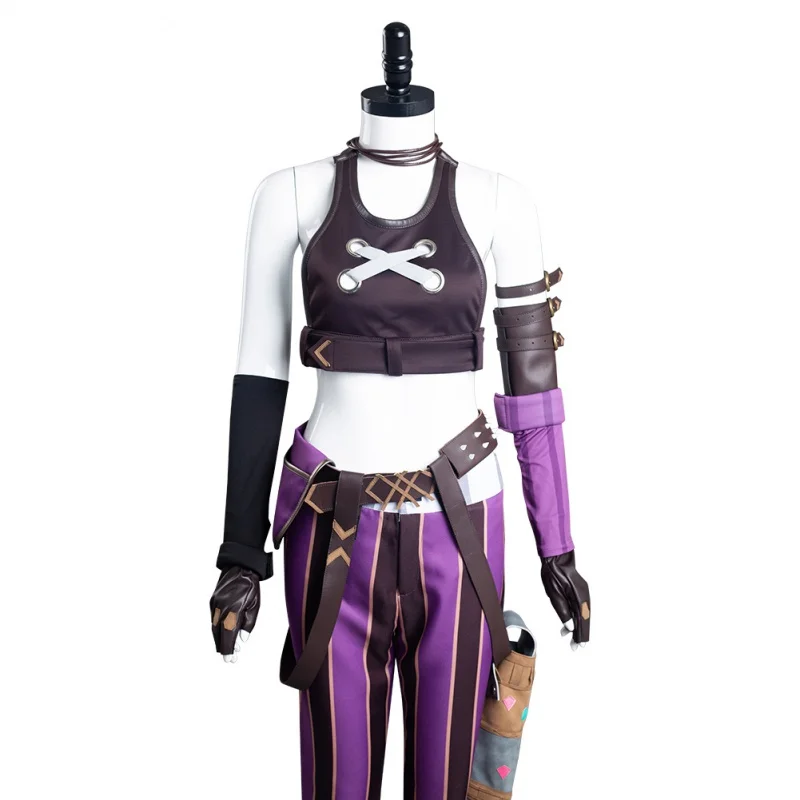 LoL Jinx Cosplay Costume Uniform Outfits Halloween Carnival Suit images - 6