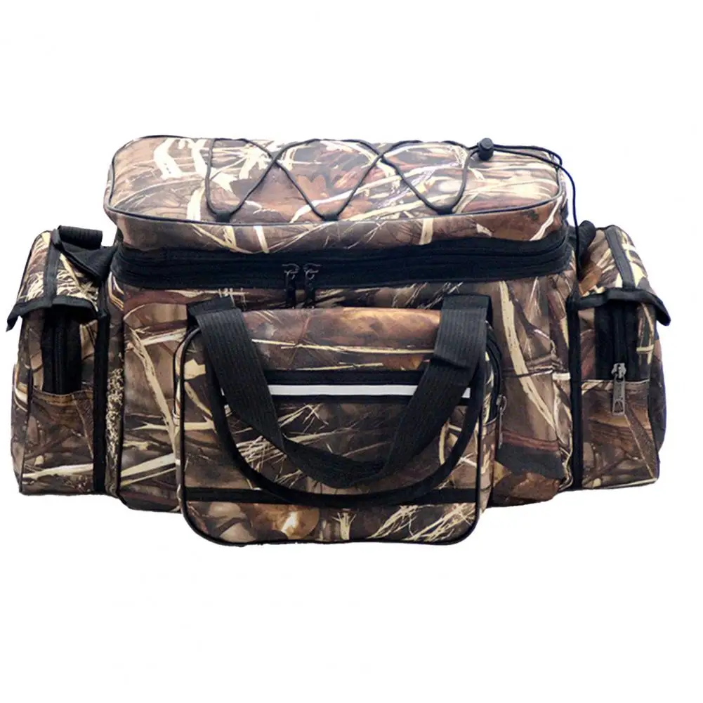 

Fishing Bag Waterproof Nylon Large Fishing Reel Case Bag Fishing Travel Shoulder Bag Military Outdoor Crossbody Angling Bag