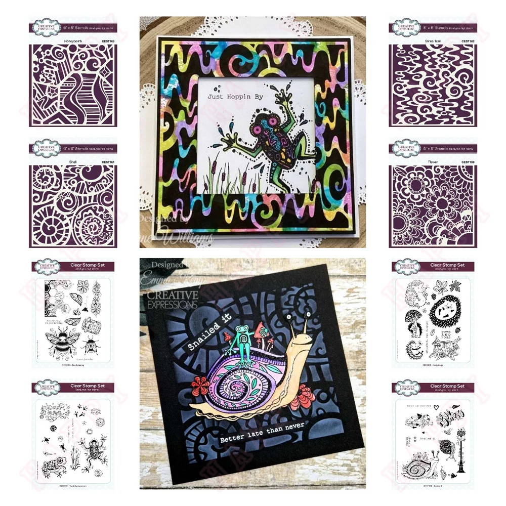 Новое поступление 2024 трафарет с пчелами и улитками для творчества