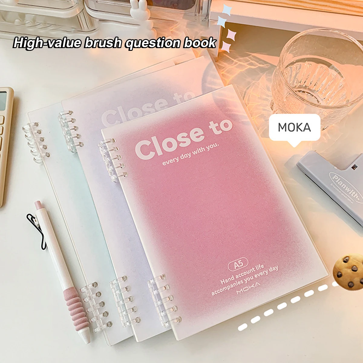 

B5/A5 Loose-Leaf Notebook 60 Sheets Binder Lined Book Kawaii Note Set Korean Stationery School Office Supplies Students Writing