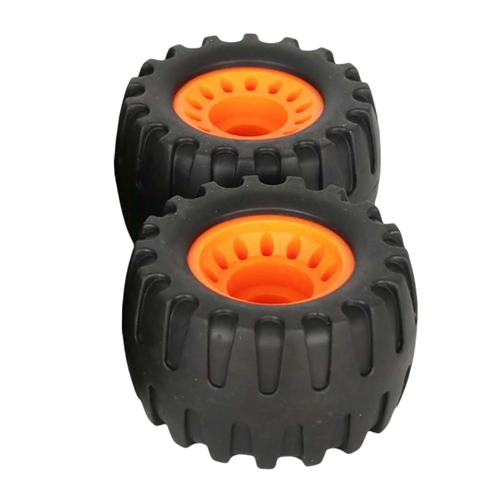 

2Pcs Skateboard Wheels Black with Orange Smooth 78A for Downhill All Terrain