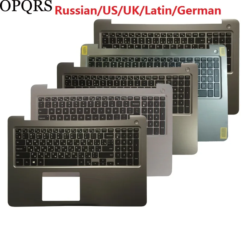 

NEW Russian RU/US/UK/Latin/German GR Laptop Keyboard for Dell Inspiron 15 5565 5567 with palmrest upper cover backlight
