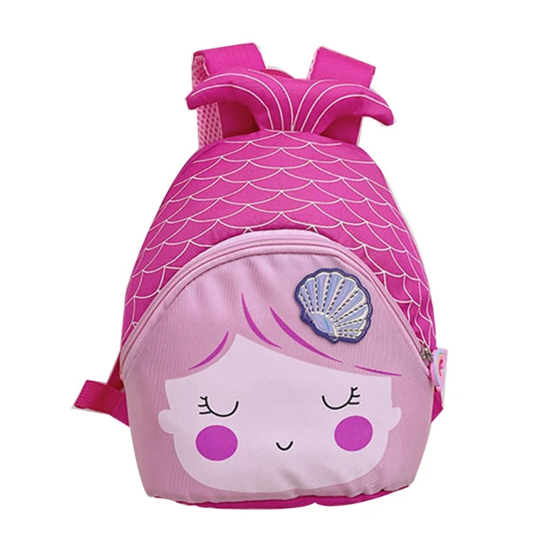 

3D Little Mermaid Princess School Bags Girls Sweet Bag with Zipper Preschool Children Backpacks for Kids Birthday Drop Shipping