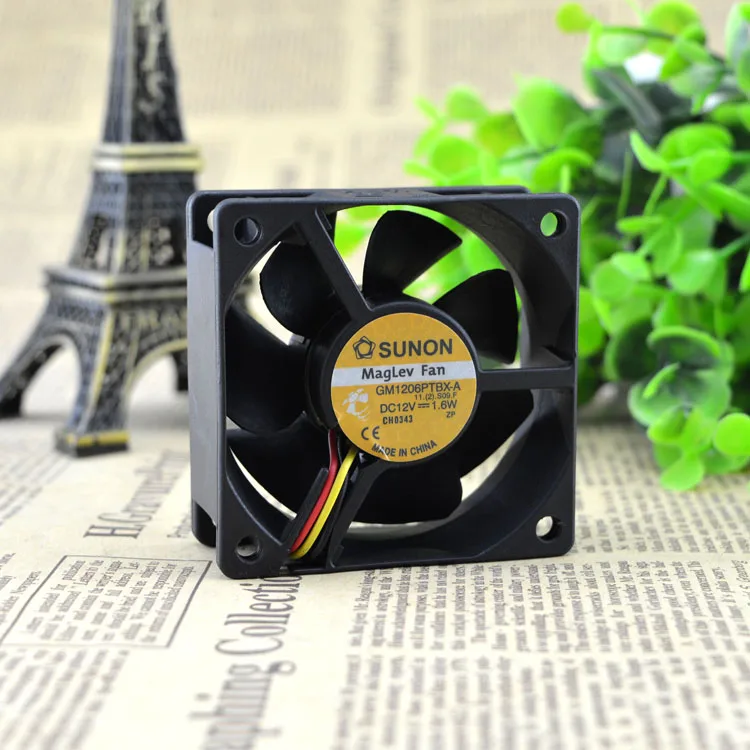 

TAIWAN JIANZHUN GM1206PTBX-A 12V1.6W 6CM 6025 ULTRA QUIET POWER SUPPLY CABINET COOLING FAN