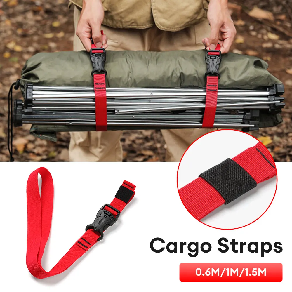 

Nylon Cargo Strap Luggage Lash Belt with Buckle Camping Travel Tie-Down Belt Adjustable Luggage Packing Belt Camping Tool