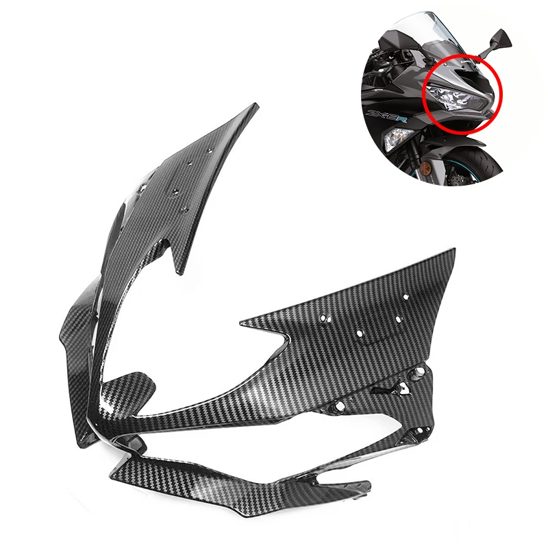 

Передняя обтекатель для передней фары мотоцикла из АБС-пластика и углеродного волокна для KAWASAKI ZX6R 2019 2020 2021