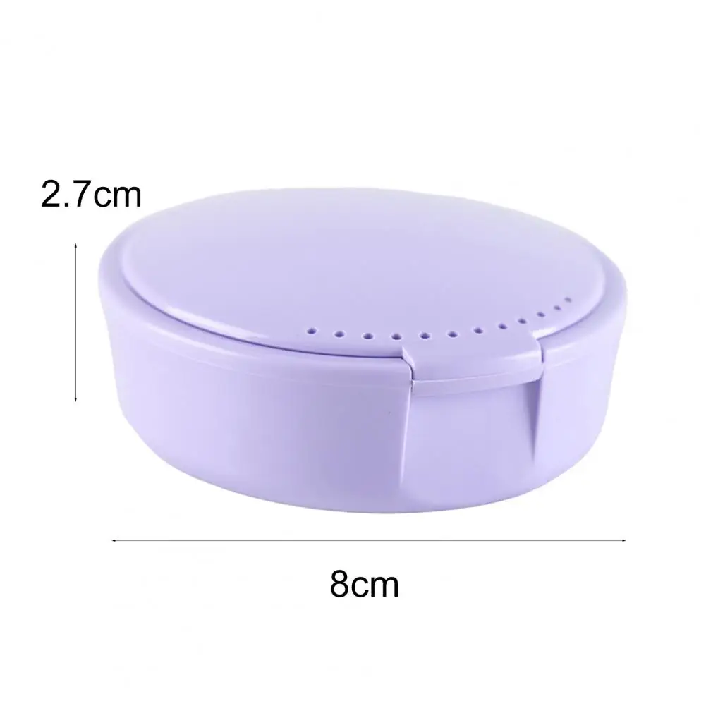 Коробка для зубных протезов с защитой от трещин и зеркалом удобная портативная