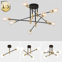 gold white black modern chandelier lights led lighting branch simple nordic e27 edison ceiling lamps indoor lamp fixtures
