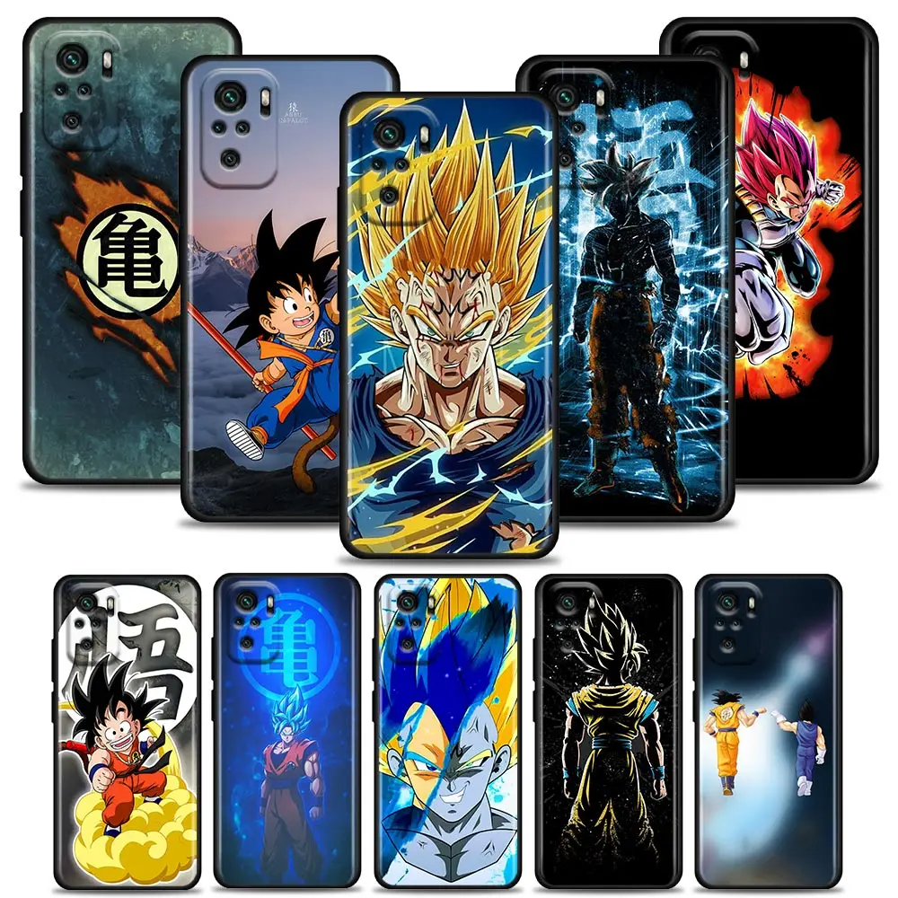 

Dragon ball Z Goku Vegeta Phone Case for Redmi Note 7 8 8T 9 9S 9T 10 11 11S 11E Pro plus 4G 5G Silicone Case Cover BANDAI