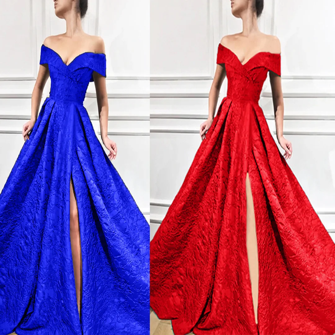 

Women's Prom Dress Off The Shoulder Tube Top Wedding Banquet Party Dresses for Women Backless Vestidos Elegantes Para Fiesta