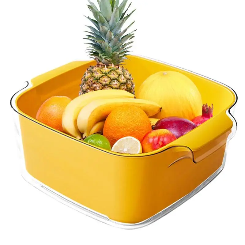 

Kitchen Colander Bowl Set Multifunctional Fruit Vegetable Drainer Basket Double Layer Strainer Bowl Kitchen Accessories