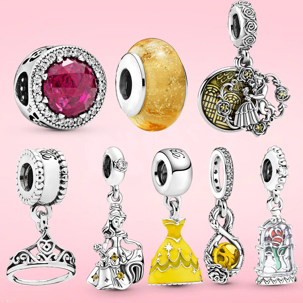 Женская подвеска Красавица и Чудовище серебряная подвеска-подвеска с розой