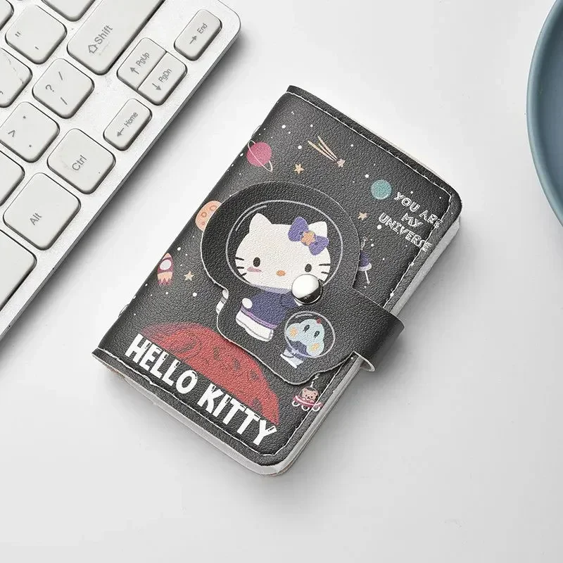 Sanrio бумажник для денег кошелек аниме Hellokitty Kuromi Cinnamoroll Kawaii монет с кнопками