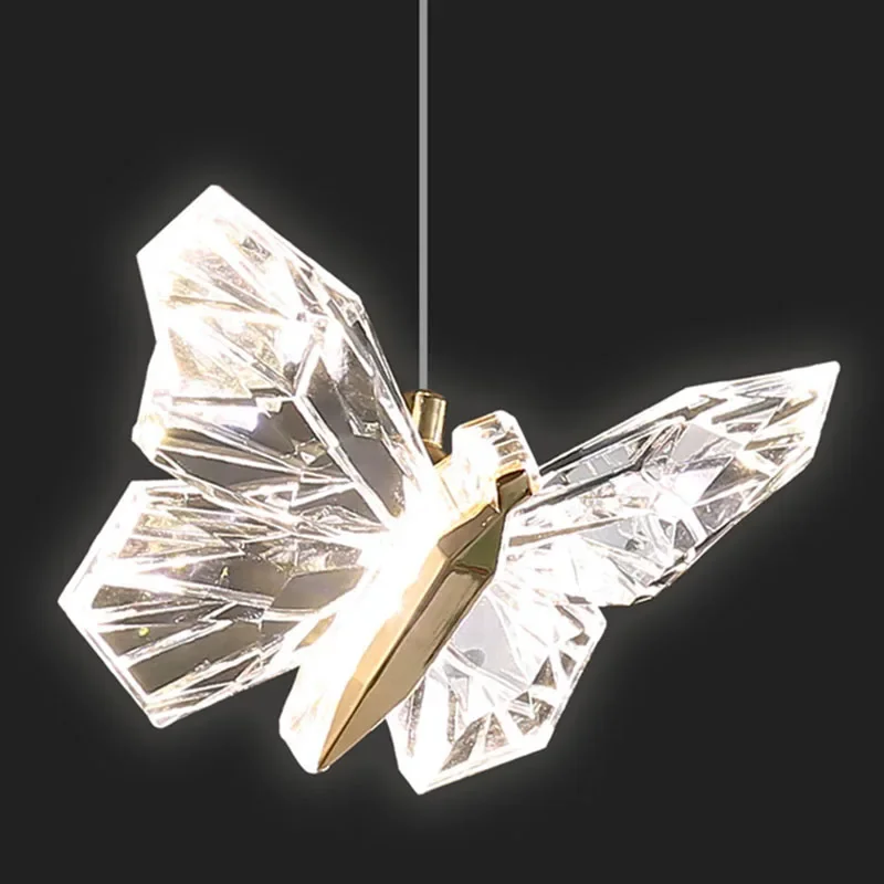 Скандинавские светодиодные подвесные светильники золотые акриловые