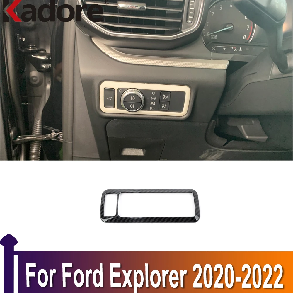 For Ford Explorer 2020 2021 2022 Headlight Head Lamp Light Switch Decoration Cover Trim Car Interior Decoration Accessories