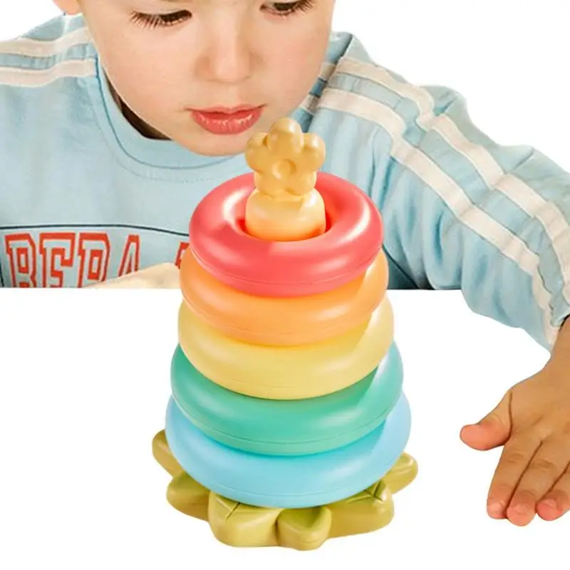 

Stacking Rings Babies Toy Stacking Ring Toys Montessori Stacking Tower Early Educational Learning Stacking Tower Gift For Babies