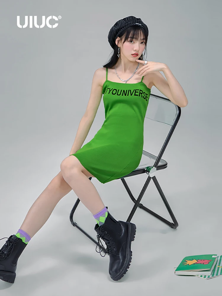 

Женское трикотажное мини-платье без рукавов UIUC