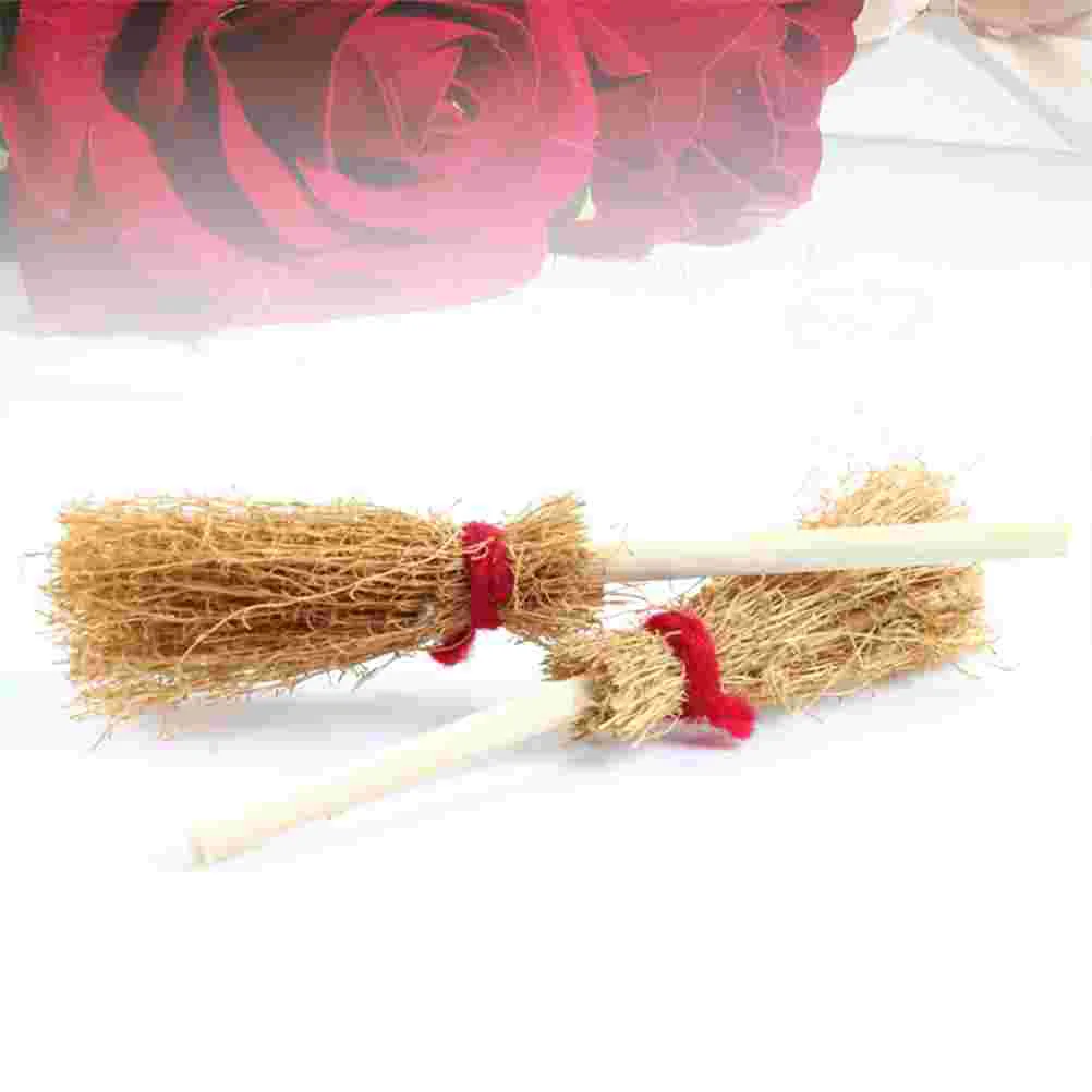 

Broom Witchmini Witches Decorations Brooms Straw Miniature Decoration Hanginghat Prop Wizard Decor Ornaments Broomstickcrafts