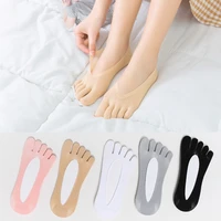 13 pcswomens summer five finger socks womens ultra thin socks funny toe invisible socks silicone non slip