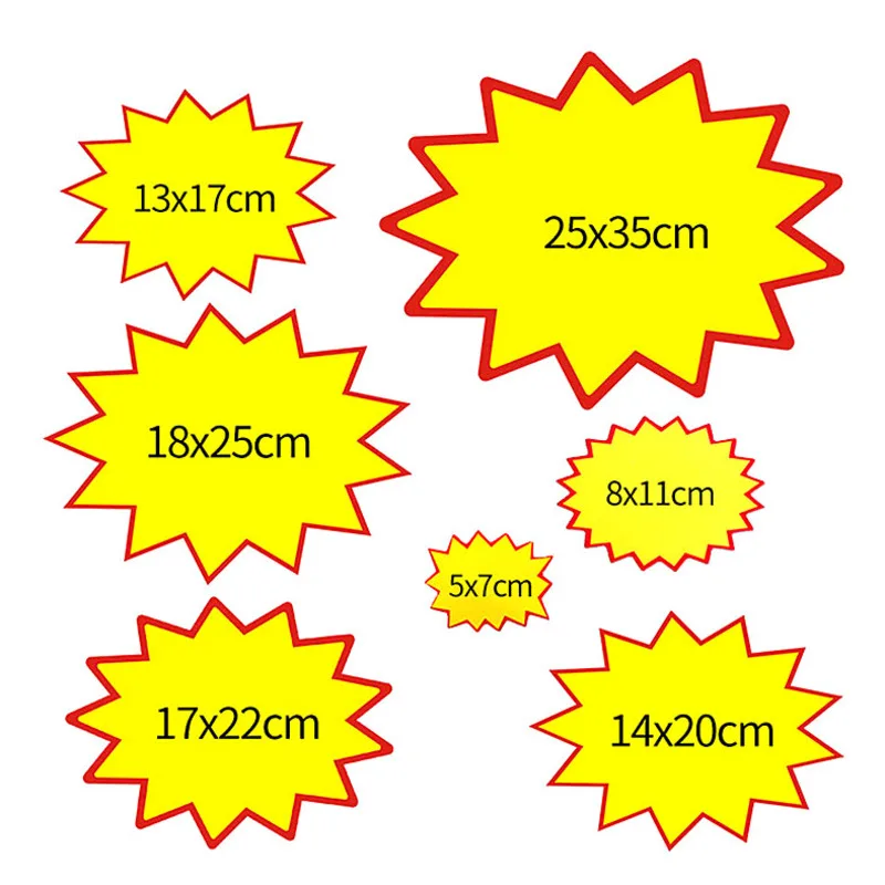 

POP Explosion Poster Promotions Sale Paper Card Board Price Label Tag Signage In Store Display Advertising 200pcs