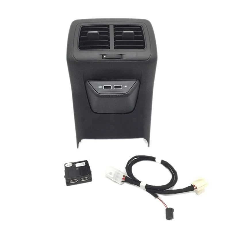 

Rear Air Vent Outlet With Double Charger Center Armrest USB Charging Adapter Cable For Vw Golf 7 MK7 7.5 5GG864298B