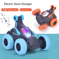 electric 360%c2%b0 tumbling stunt toy car lighting music universal electric roll stunt vehicle automatic roll toy car for kids childr