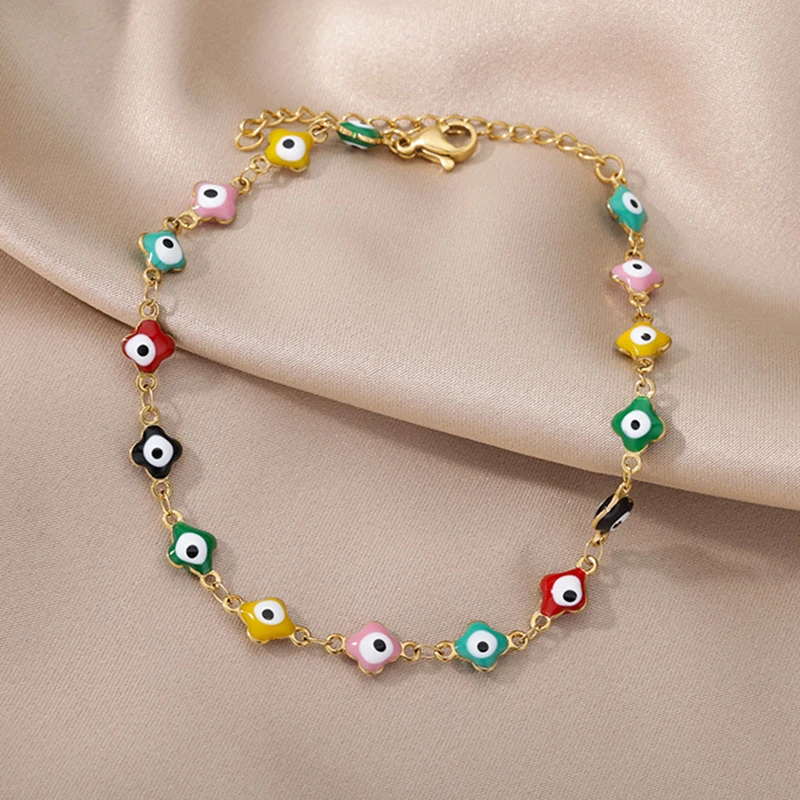 Браслет на ногу женский из нержавеющей стали |