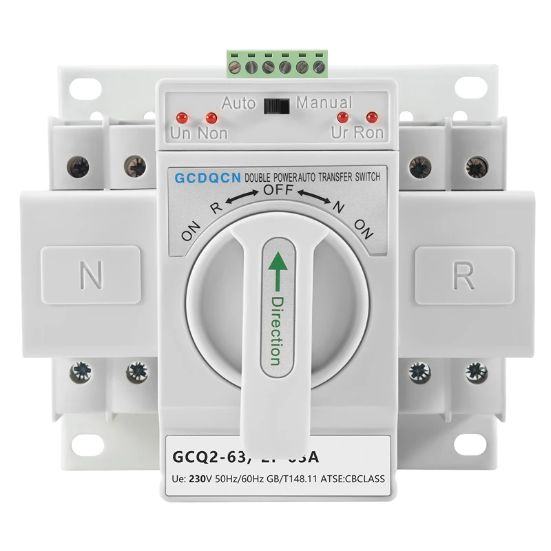 Двухфазный автоматический переключатель питания 2P63A переключения передач Cb Class
