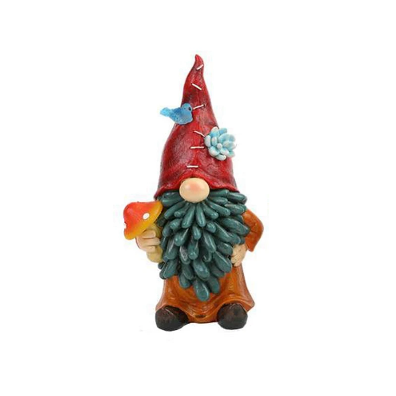 

Solar Garden Gnome Statue For Gnome Ornament Hold Mushroom Gnome Ornament Ornament Gift