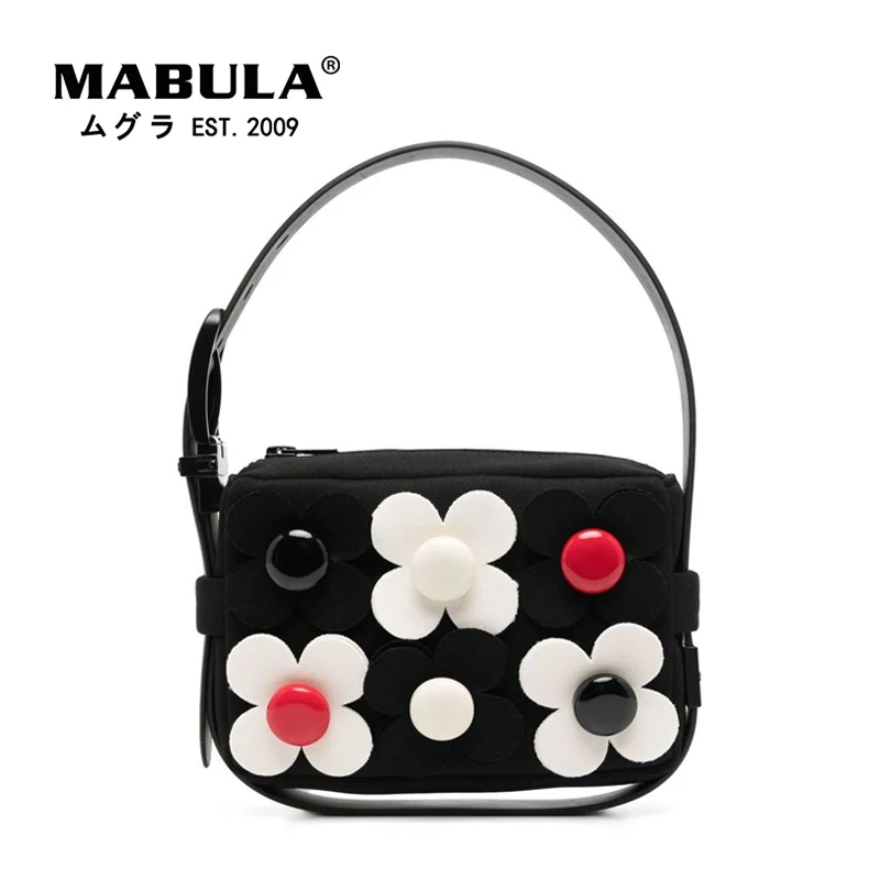 

MABULA Stylish Flower Small Cute Phone Purse Women Tote Handbag Luxury Design Female Shoulder Bags Crossbody Bag
