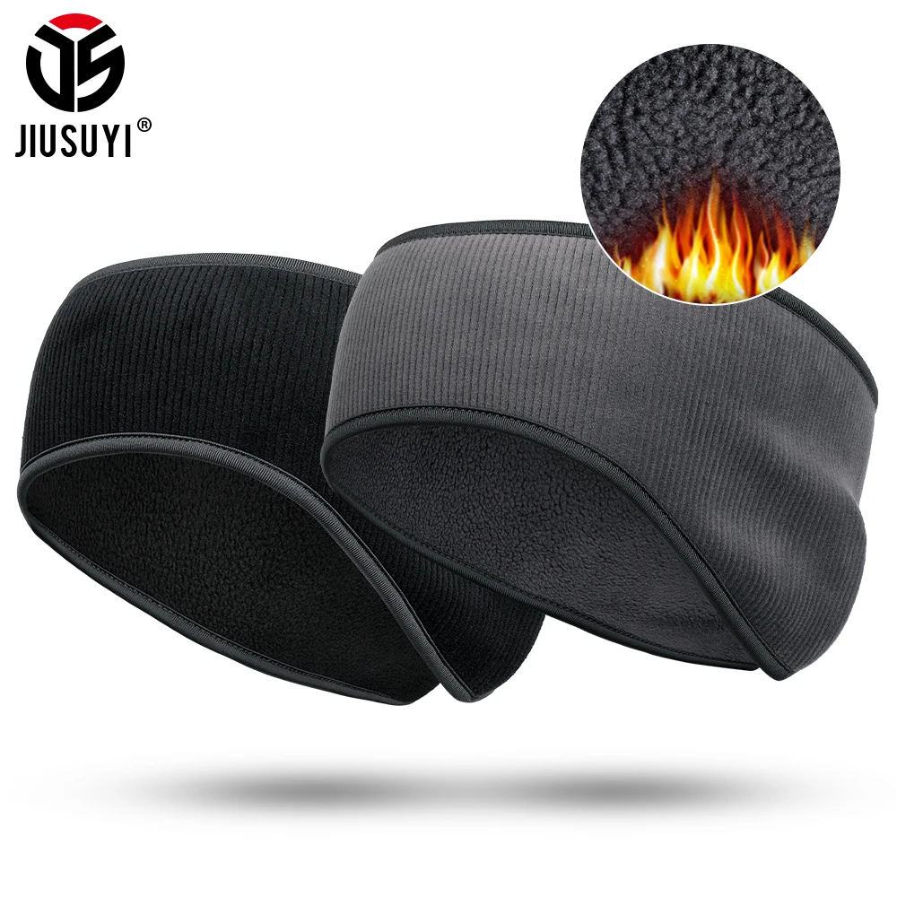 

Winter Thermal Headband Ear Warmer Men Women Fleece Sweatband Hairbands Ski Running Outdoor Windproof Headwear Hair Accessories
