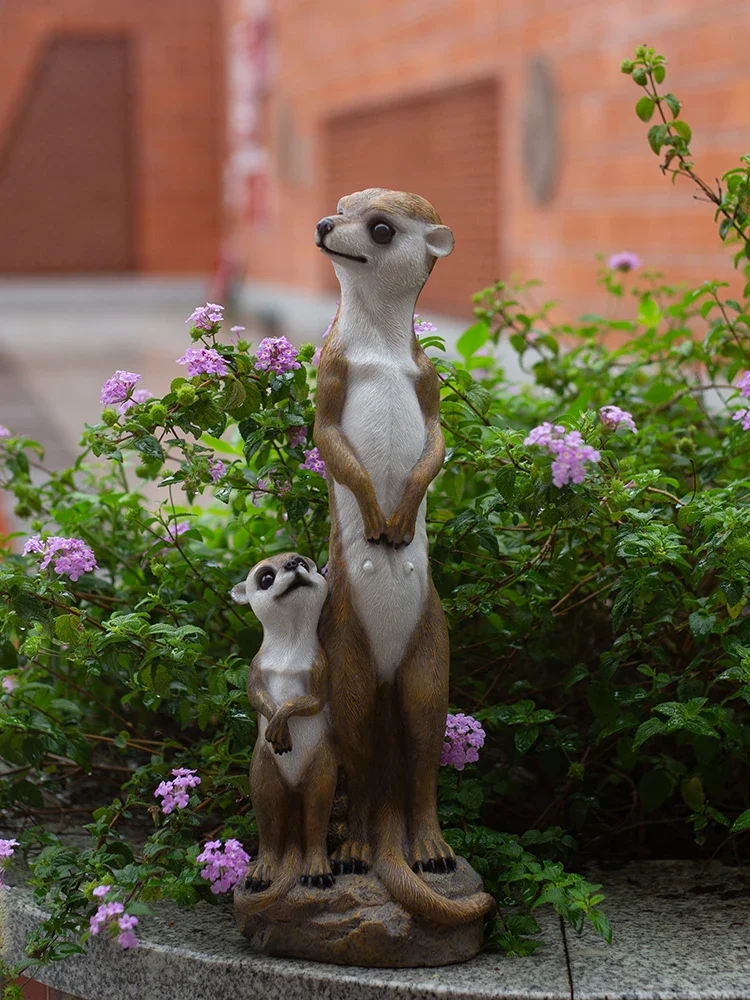 Уличное украшение для сада имитация животного Мангуст