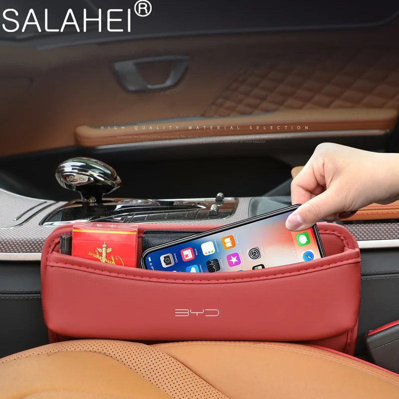 

Car Leather Seat Seam Organiser Bag For BYD L3 M6 G3 G5 T3 13 F3 F0 S6 S7 Multifunction Auto Gap Storage Boxes Accessories
