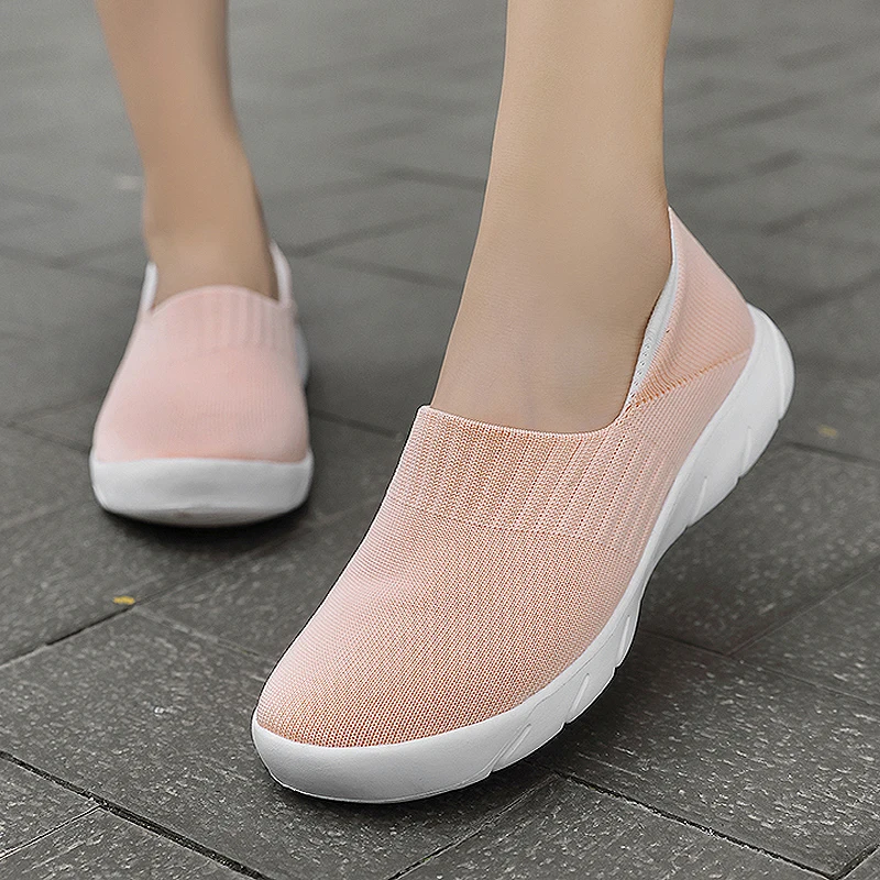 

Women's Shoes Spring 2022 Trend Women Vulcanized Shoe Light Breathable Casual Non-slip Large Size 42 Woman Sneakers Elderly Pink