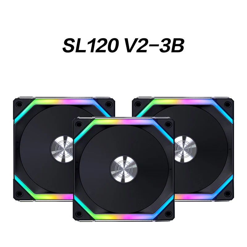 LIANLI UNI FAN SL120 V2 для ПК, компьютера, радиатор, охлаждение 120 мм, 5 В, тихий вентилятор ARGB, ШИМ, регулировка скорости/черный/белый