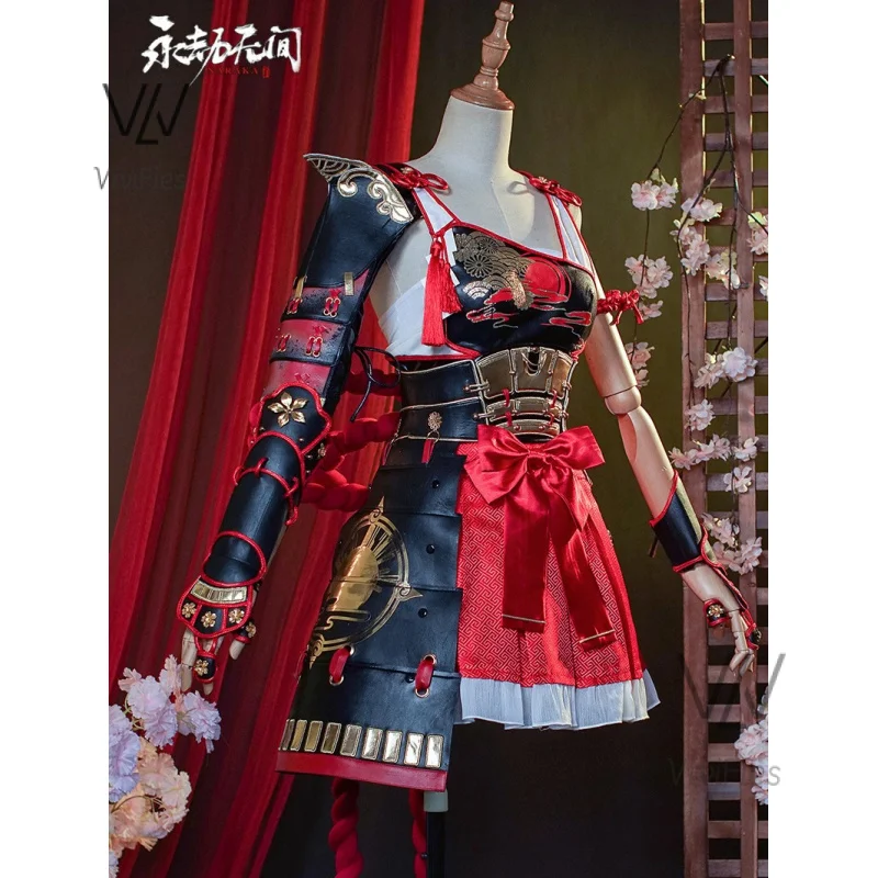 Игра Naraka: bladepoint Kurumi персонаж Красный кожаный сексуальный костюм Хэллоуин женское