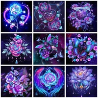 ruopoty full square drill diamond embroidery for adults diamond mosaic painting flowers cross stitch 5d diy wall decor