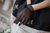 lolita sleeve retro gothic dress lace wedding dress short sleeve gloves female mesh sleeve