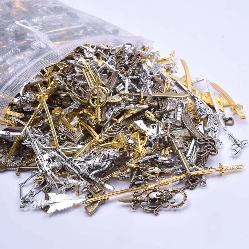 

Винтажный брелок-подвеска в виде кинжала и меча, 20/40 шт.