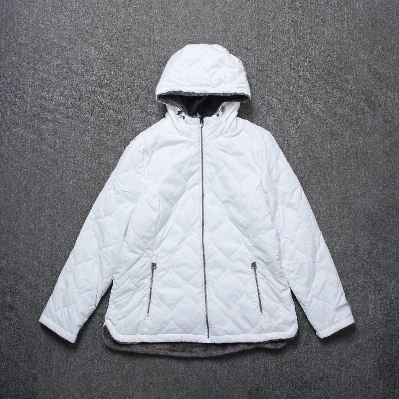 Осень и зима новый утепленный капюшон на флисовой подкладке молния женский