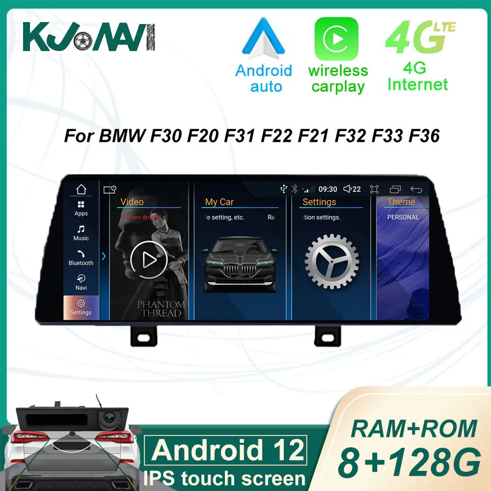 

10.25 Inch Android 12 ID8 Screen Car Carplay Monitor Multimedia Stereo Speacker Player For BMW F30 F20 F31 F22 F21 F32 F33 F36