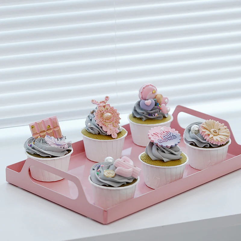 

Simulation Gray Tone Cream Cupcake Fake Cake Props Handmade Bakery Window Soft Decoration Home Wedding Party Ornaments
