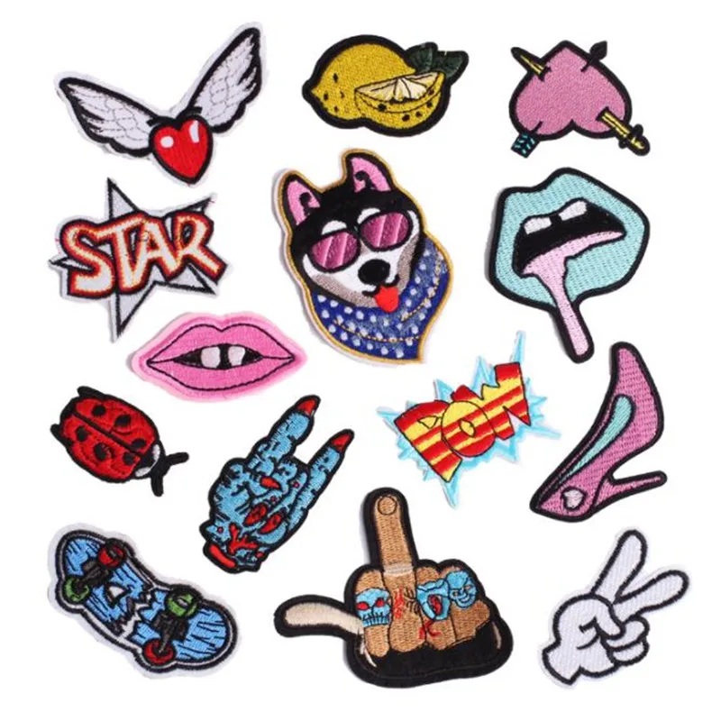 

Embroidery Cute Patch Letters Insect Iron on Patch for clothing accessories Pattern Logo Diy Gifts Multiple Styles and Colors