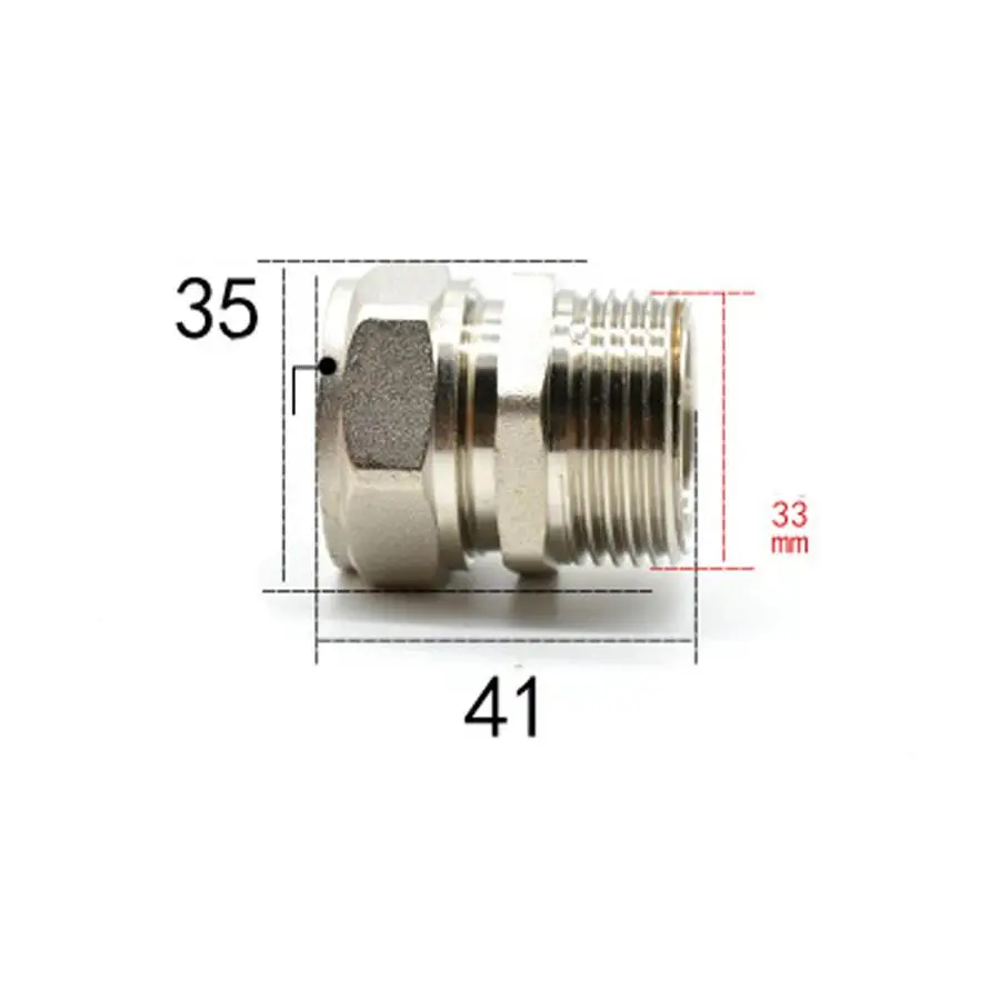 

Подходит для 20/25 мм ID/OD PEX-AL-PEX трубка x 1 "BSPP Мужской никелированный латунный фитинг для трубы, соединительная муфта Соединительный адаптер