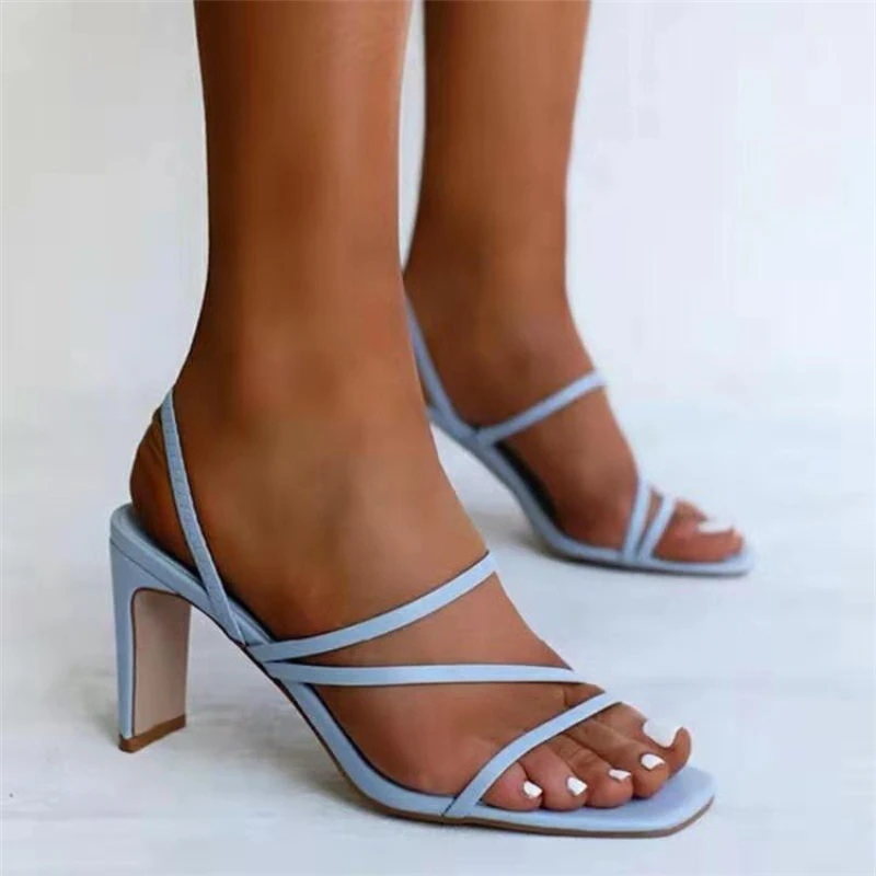 Ladies High Heels Summer New Sexy High Heels Open Toe Sandals Ladies Casual Sandals Fashion Comfort Slippers Zapatos Mujer 2023