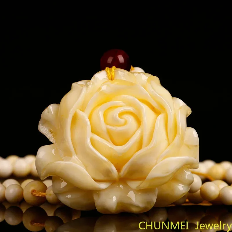 Ожерелье из пчелиного воска женская подвеска янтарного белого меда розового