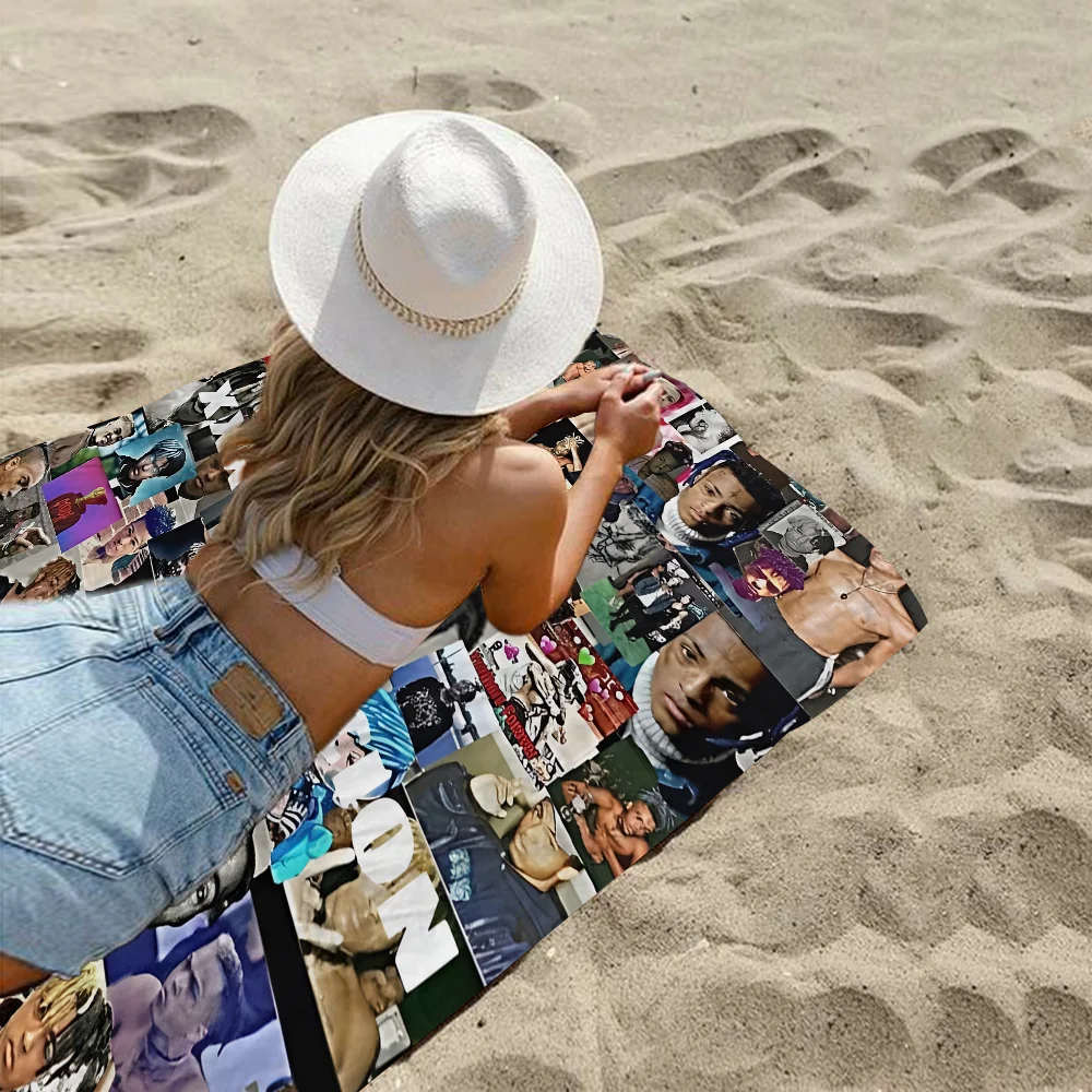 Хип-хоп Z-XXXTentacion пляжное полотенце из микрофибры с принтом для альпинизма йоги