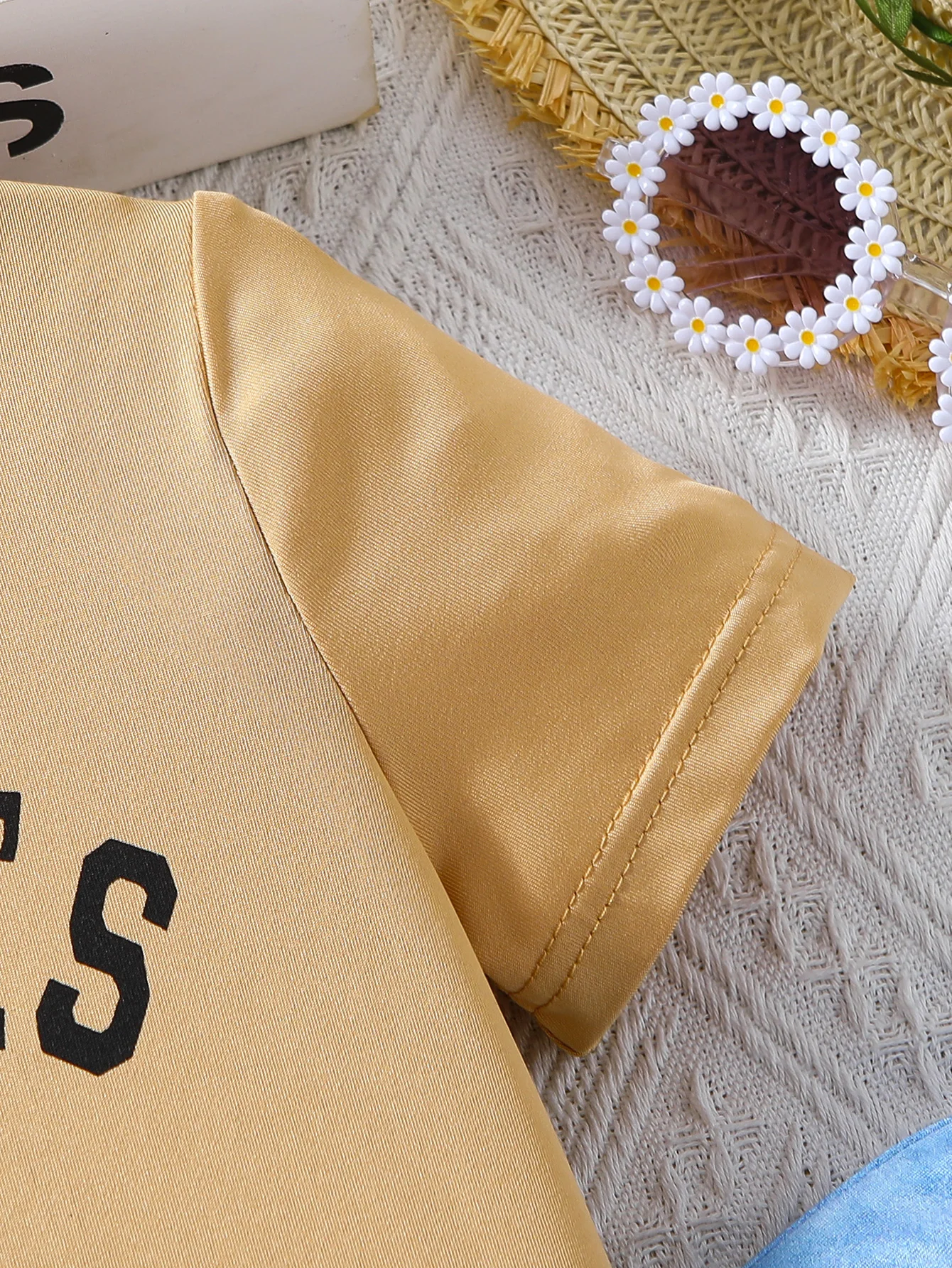 Комплект Из 2 Предметов Для Девочек: Топ С Круглым Вырезом И Короткими Рукавами