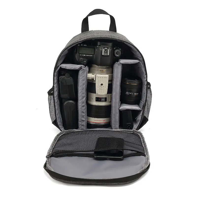 Dual Shoulder Camera Backpack Anti Shock Photography Adjustable Carrying Full Protection With Compartment Detachable Storage Bag